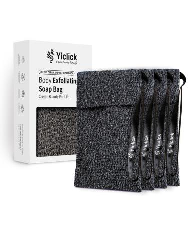 Yiclick Soap Savers for Bar Soap (4 Pack) Soap Bags for Soap Bars Soap Loofah Pouch Bar Soap Holder for Shower Bath Soap Loofah Sponge Soap Mesh Net Sock Exfoliating Body Scrubber Washcloth Cloth 4 Pieces