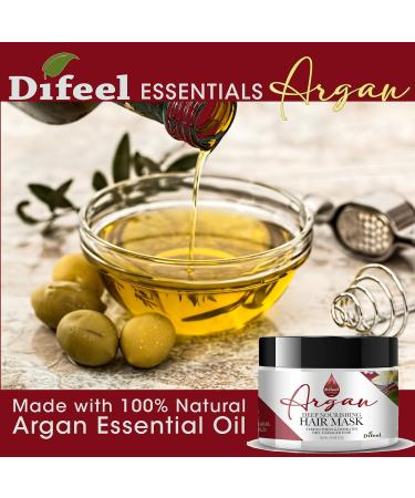 Shop Difeel Essentials Deep Nourishing Argan Hair Mask - 8 oz Deep Conditioning Treatment with 100% Essential Oils for Dry Hair - Buy Online on SooperMarket.com