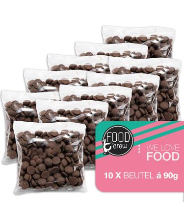 Food Crew 900g Belgian Dark Chocolate for Fondue & Fountains - 10 Individually Packaged Portion Bags - Perfect for New Year's Eve Celebrations - Buy Online on SooperMarket.com