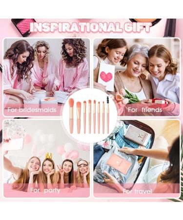 Shop Gerrii 6 Sets Travel Makeup Brush Set - Perfect Bridesmaid Gift | Synthetic Fiber Brushes for Weddings & Events - Coral Orange - Buy Online on SooperMarket.com