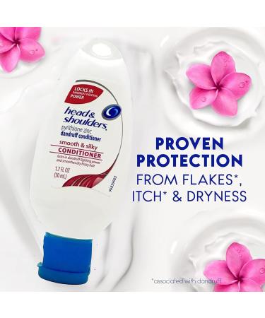 Head and Shoulders Smooth and Silky Conditioner - Fights Dandruff Smooths Frizzy Hair 1.7 oz (Pack of 6) - International Shipping Available - Buy Online on SooperMarket.com