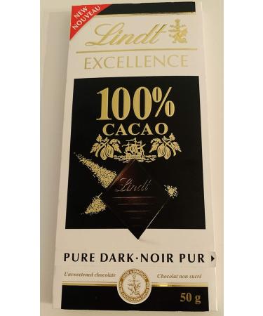 100% Cacao Lindt Pure Dark Chocolate 50g - Buy Online on SooperMarket.com