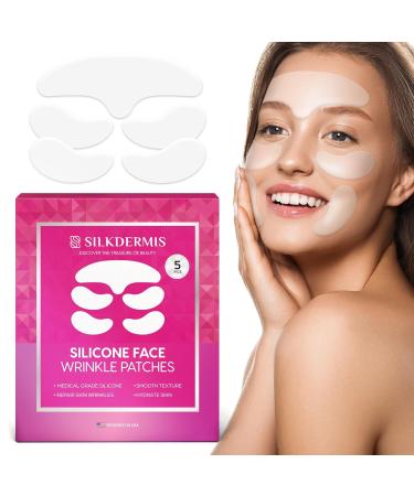 Silicone Face & Forehead Wrinkle Patches - Anti-Wrinkle Treatment for Smile Lines & Under Eyes (5pcs) | Best Nasolabial Folds Solution - Buy Online on SooperMarket.com
