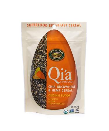 Qi'a Superfood Organic Gluten Free Original Chia, Buckwheat and Hemp Cereal Topper, 7.9 Ounce, Non-GMO, 6g Plant Based Protein, 2.5 grams of ALA Omega-3s, by Nature's Path