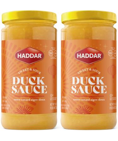 Haddar Sweet & Sour Duck Sauce 10oz (2 Pack) | Rich and Tangy | No MSG | Fat Free