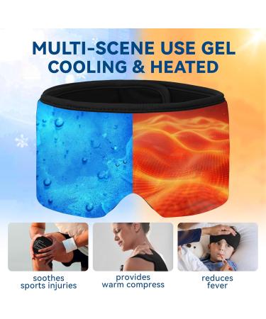Cooling Gel Eye Masks - Cold & Warm Compress for Puffy Eyes Dark Circles Migraine Relief | Soft Gel Sleep Mask - Black - Buy Online on SooperMarket.com