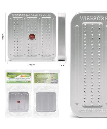 Wisesorb 200g 2-Pack Gun Safe Dehumidifier | Reusable Silica Gel Desiccant | Indicator Color Change (Orange to Green) - Ideal for Safe & Storage - Buy Online on SooperMarket.com