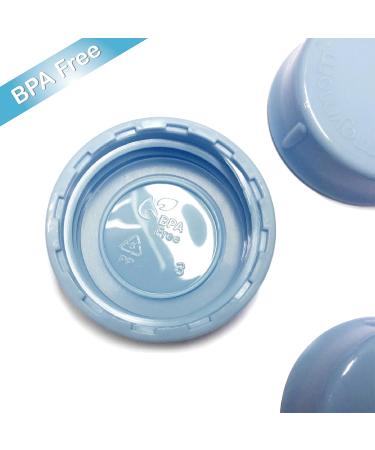 Maymom Solid Lids with Sealing Ring for Standard Bottles - Compatible with Medela, Ameda, Nuk, Playtex, Gerber, Lifefactory - 8pc Set (Blue) - Buy Online on SooperMarket.com