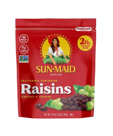 Sun-Maid California Raisins 64oz - 2 Packs of 32oz Resealable Bags - Buy Online on SooperMarket.com