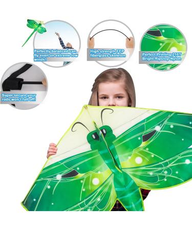 Crogift 3 Pack Large Kites - Butterfly Delta Dragonfly - Easy to Fly for Adults and Kids - Outdoor Game Activities - Easter and Festival Gifts - Buy Online on SooperMarket.com