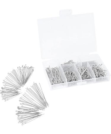 Mandala Crafts 600 PCs Stainless Steel Open Eye Pins for Jewelry Making - Bead Eye Pins for Earrings, Necklaces, Bracelets - 30mm, 40mm, 50mm - Buy Online on SooperMarket.com