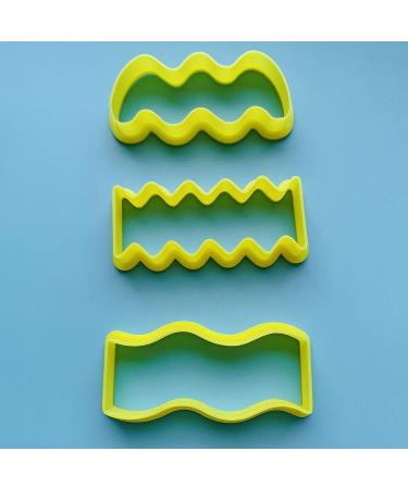 Set of 3 Wavy Rectangle Shape Hair Clip Barrette Cutters - Buy Online on SooperMarket.com