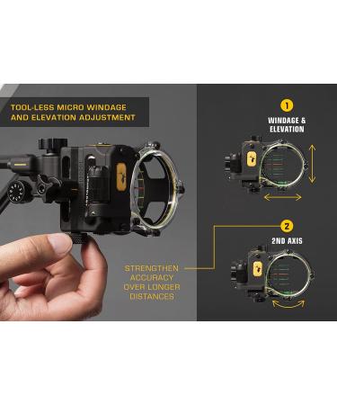 Trophy Ridge React H5 5-Pin Bow Sight - Black, Right Hand | High-Quality Archery Accessory - Buy Online on SooperMarket.com