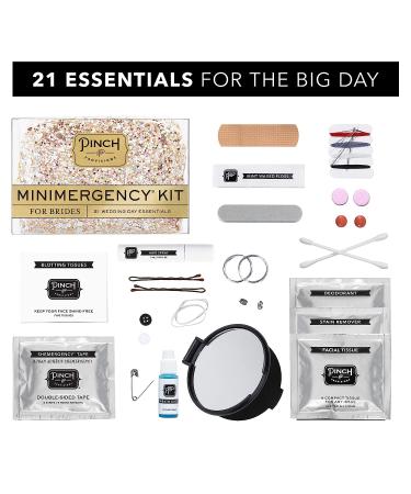 Pinch Provisions Brides Minimergency Kit - Pink Diamond: 21 Essential Wedding Day Items in Compact Zipper Pouch - Buy Online on SooperMarket.com