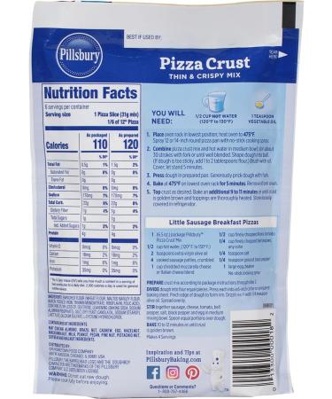 Pillsbury Thin and Crispy Pizza Crust Mix 6.5 Oz Pouch (Pack of 2) Bundle With Snack Scout Whisk - Buy Online on SooperMarket.com