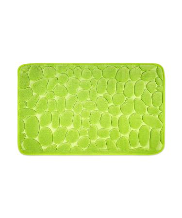 Wohndirect Set 2 Bathroom carpet with memory foam - non -slip bathroom carpet - bathing mat washable & quick -drying - also ideal as a shower rack - bathrobe 50 x 80 cm - green 2 Set (50x80cm + 50x80cm) green