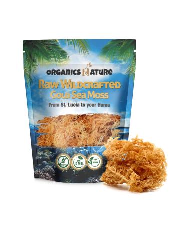 Organics Nature Supplements Organic Irish Sea Moss - Natural Wildcrafted, Non-GMO & Gluten-Free Sea Moss - Makes Perfect 5 Jars Of Sea Moss Gel - Support Bones & Joints, & Immune System - 4 oz