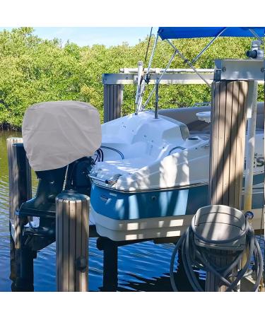 Primeshield Outboard Motor Cover - Waterproof 600D Heavy Duty Hood Cover for Up to 150HP Engines - XXL Grey - Buy Online on SooperMarket.com