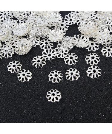 500pcs Silver 6mm Flower Bead Caps for Jewelry Making - Beautiful Bead Caps - Buy Online on SooperMarket.com