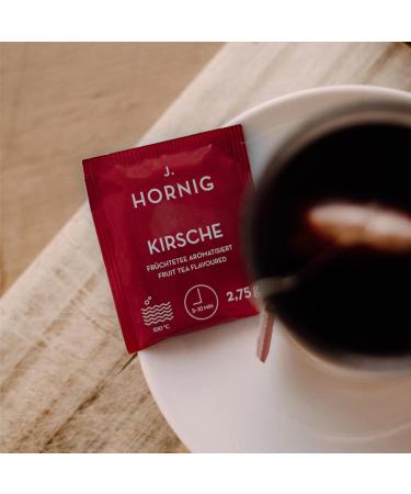 Buy J. Hornig Cherry Fruit Tea - Fruity-Sweet Flavor 100 Teabags (4x25 Bags) - International Shipping - Buy Online on SooperMarket.com