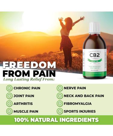 CB2 HEMP OIL - 225 000mg Extra Strength Organic / 240mL / 8oz | All Natural Pain Relief Anti-Inflammatory Tension & Stress Relief Enhanced Sleep | Enhanced with CB2 Extract + Omega 3 + GLA | Certified Organic Non-GMO | Made in Canada NATURAL HEMP - Buy Online on SooperMarket.com