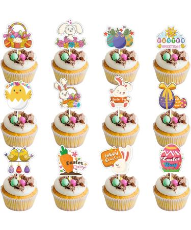 Easter Cake Decor Set 12Pieces Of Charm Rabbit Gnomes Easter Cupcake Toppers Cupcake Pick Festive Dessert Toppers Festive Dessert Embellishments - Buy Online on SooperMarket.com