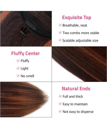 Allyreetress Highlight Yaki Drawstring Ponytail Extension for Black Women Kinky Staight Up Down Pony Tail Synthetic Hair Extensions 20 Inches 2 Clip in 20 inches HL4/30 - Buy Online on SooperMarket.com