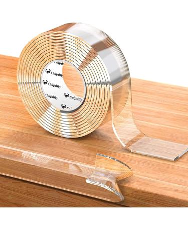 Double Sided Tape Heavy Duty Removable Mounting Tape Picture Hanging Strips Poster Tape for Walls Adhesive Transparent Tape for Carpet Rug Household O2Rolls(1.18inx6.5ft+0.39inx6.5ft) - Buy Online on SooperMarket.com
