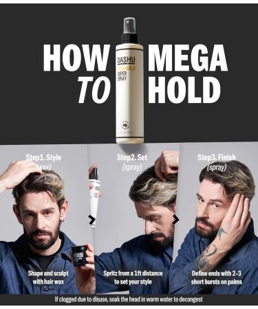 DASHU Hairspray Mega Hold Super Hair Spray Extra Detangler Long-Lasting Weather-Resistant Frizz Ease Korean Hair Care 8.45fl oz (Two Bundle) Light Citrus 8.45 Ounce (Pack of 2) - Buy Online on SooperMarket.com