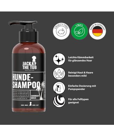 Jack & the Tub Dog Shampoo 500ml Caribbean Breeze - Black Edition | Moisturizing Conditioner & Coconut Scented Dog Care - Buy Online on SooperMarket.com