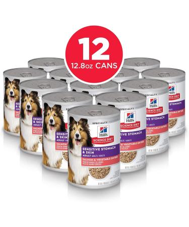Hill's Science Diet Adult Sensitive Stomach & Skin Dry + Canned Dog Food Bundle 7.03 kg (Pack of 1) Dry | Chicken Meal + Dog Food Salmon - Buy Online on SooperMarket.com