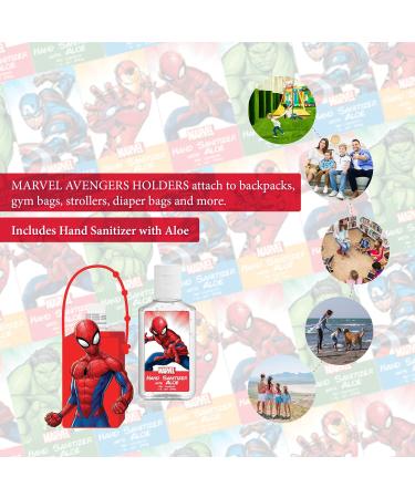 Marvel Spiderman Hand Sanitizer & Holder Combo Pack - 1oz Flip Cap Bottle | Evergreen Research - Buy Online on SooperMarket.com