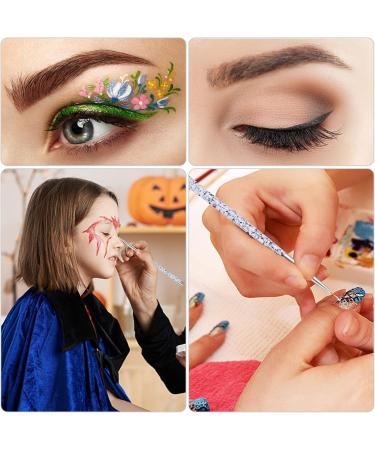 Sibba Water Activated Eyeliner Brush Applicators - 6pcs Transparent Set for Halloween Cosmetic Tool, Fine Point Angled Wands for Eye Makeup, Eyebrow, Nail Art, and Painting - Buy Online on SooperMarket.com