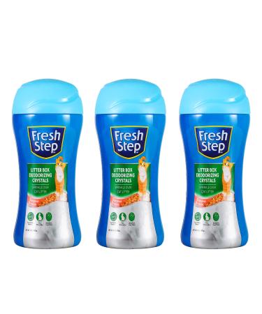 Fresh Step Cat Litter Crystals In Summer Breeze Scent | Cat Litter Box Deodorizer | Combats Cat Odors and Neutralizes Smells to Keep Your Home Clean, 15 Ounces - 3 Pack