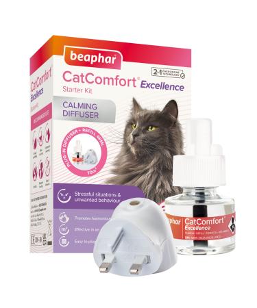 Beaphar | CatComfort Excellence | Calming Diffuser for Cats | Plug-In & Refill | Optimises Feelings of Reassurance & Well-Being | Promotes Harmonious Living | Covers 70m Area | Lasts Up To 30 Days