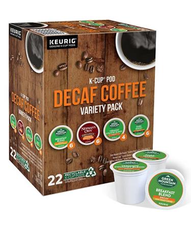 Keurig Green Mountain Coffee Roasters Decaf Coffee Variety Pack Single-Serve Keurig K-Cup Pods 22 Count
