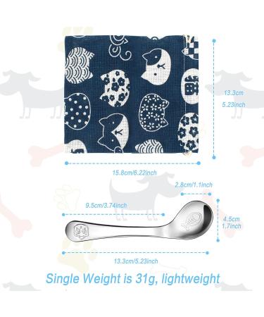 Futongda Stainless Steel Baby Spoons - 4-Piece Curved Training Set for Children | Dessert Coffee & Feeding Spoons in Silver - Buy Online on SooperMarket.com