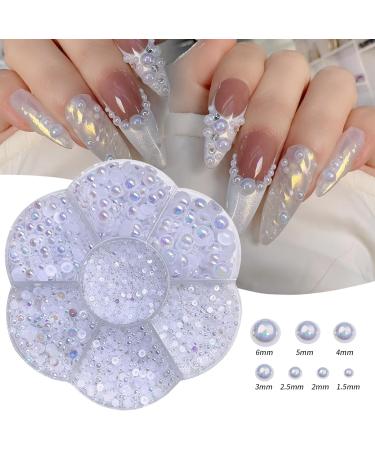 Fashion Half Beads Nail Art Decorations In Various Show Your Charm For Women And Girls Nail Art Accessories Multi-Color - Buy Online on SooperMarket.com
