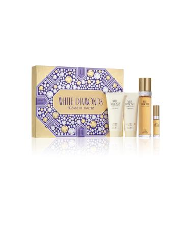Elizabeth Taylor White Diamonds Women's Fragrance 4 Piece Gift Set 0.83 Fl Oz (Pack of 4)