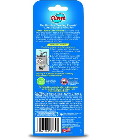 Glisten Disposer Care Lemon Scent Capsules 3 Pack - 0.81 oz x 3 - Garbage Disposal & Drain Freshener - Buy Online on SooperMarket.com