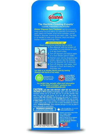 Glisten Garbage Disposer Care Freshener Capsules Lemon Scent 4-Pack - 40 Capsules - Buy Online on SooperMarket.com