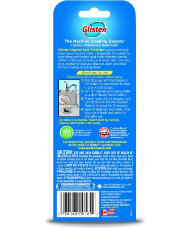 Glisten Garbage Disposer Freshener Lemon Scent 2-Pack - 0.81 Ounce x 2 - Buy Online on SooperMarket.com