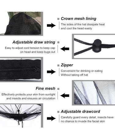 4 Pcs Camouflage Beekeeping Beekeeper Anti-Mosquito Bee Bug Insect Fly Mask Cap Hat with Head Net Mesh Face Protection Outdoor Fishing Equipment - Buy Online on SooperMarket.com
