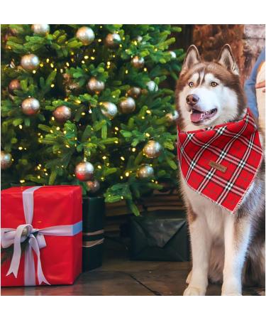 Buy Lionheart Glory Christmas Dog Neckerchief - Soft Cotton Adjustable Bib for Large Dogs - Packable Checkered Design - Buy Online on SooperMarket.com