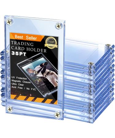 10 Pieces Trading Card Protector, Baseball Card Protector, 35 PT Acrylic Screw Card Holder Clear Display Card Protector for Baseball Football Sports Card Trading Cards Game Card Storage and Display