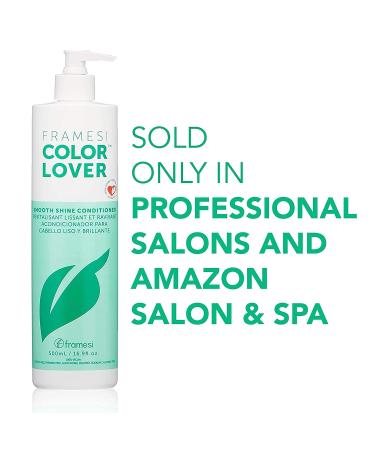 Framesi Color Lover Smooth Shine Conditioner - Sulfate Free with Coconut Oil & Quinoa - 16.9 Fl Oz - For Color Treated Hair - Buy Online on SooperMarket.com