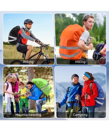 Kigeli 4 Pcs Rainproof Backpack Cover for 35-50L Backpacks - Ideal for Hunting, Camping, Hiking, Biking - Reflective Straps, Anti-Slip Buckles - Buy Online on SooperMarket.com