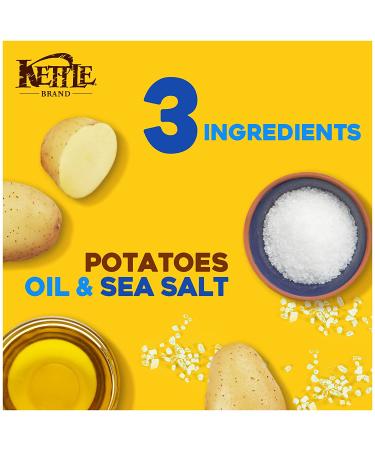 Kettle Brand Sea Salt Potato Chips - Gluten-Free & Non-GMO - 7.5 oz Bag - Buy Online on SooperMarket.com