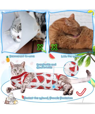 3 Pieces Cat Recovery Suit Kitten Recovery Suit E-Collar Alternative for Cats and Dogs Abdominal Skin Anti Licking Pajama Suit Multi Style Medium - Buy Online on SooperMarket.com