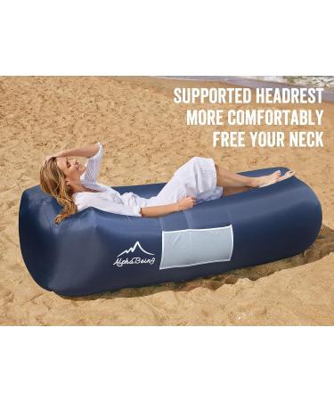 AlphaBeing Inflatable Lounger - Best Air Lounger Sofa for Camping  Hiking - Ideal Inflatable Couch for Pool and Festivals - Perfect Inflatable Beach Chair for Adults Navy - Buy Online on SooperMarket.com